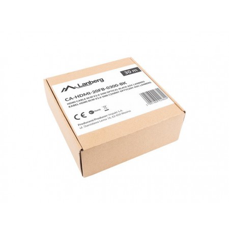 Lanberg CA-HDMI-20FB-0300-BK optical cable HDMI M/M 30m v2.0 4K