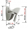 Vogels Loudspeaker Wall mount, VLB500, Turn, Tilt, Maximum weight (capacity) 5 kg, Silver