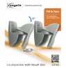 Vogels Loudspeaker Wall mount, VLB500, Turn, Tilt, Maximum weight (capacity) 5 kg, Silver