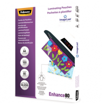 Fellowes | Laminating Pouch PREMIUM | A4 | Clear | Enhance 80 Micron thickness, 216x303 mm - A4, 100 pcs