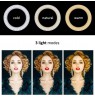 Maclean MCE610 10" 12W LED Ring Light with Tripod Stand and Bluetooth Shutter 3 Colours 10 brightness levels 10% -100%