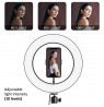 Maclean MCE610 10" 12W LED Ring Light with Tripod Stand and Bluetooth Shutter 3 Colours 10 brightness levels 10% -100%