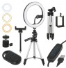 Maclean MCE610 10" 12W LED Ring Light with Tripod Stand and Bluetooth Shutter 3 Colours 10 brightness levels 10% -100%