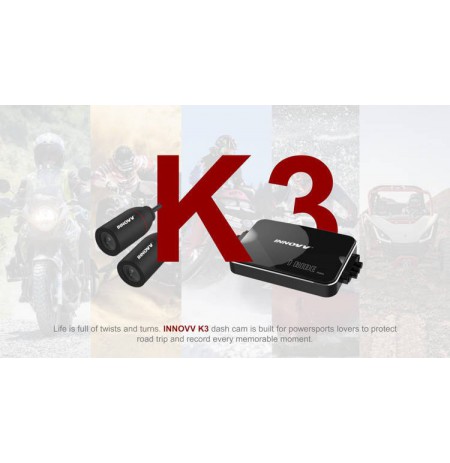 INNOVV K3 - vazdo registratorius motociklui (2 kameros)
