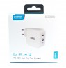 CHOETECH WALL CHARGER 2 x USB GAN 65W WHITE PD8002