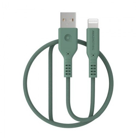 Premium MFI sertifikuotas kabelis USB - Lightning (žalias, 1.1m)