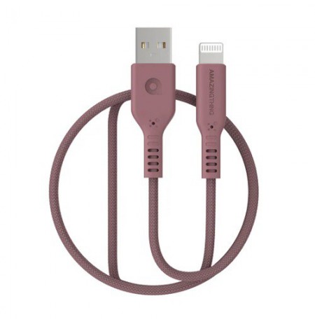 Premium MFI sertifikuotas kabelis USB - Lightning (rausvas, 1.1m)