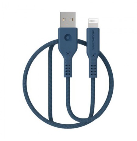 Premium MFI sertifikuotas kabelis USB - Lightning (mėlynas, 1.1m)