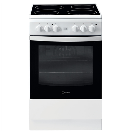 INDESIT Cooker IS5V8GMW/E	 Hob type Vitroceramic, Oven type Electric, White, Width 50 cm, Grilling, 57 L, Depth 60 cm