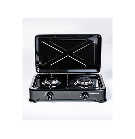 Ravanson K-02TB hob Black Countertop Gas 2 zone(s)