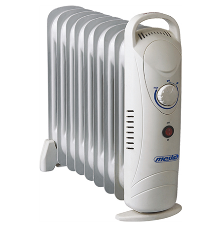 Mesko MS 7805 Oil Filled Radiator, 1000 W, Number of fins 9, White