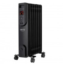 Electric oil heater with remote control CAMRY CR 7814 13 fins, 2500 W black