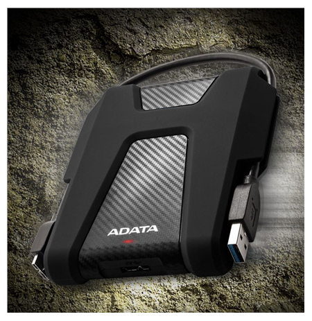 ADATA External Hard Drive HD680 1000 GB, USB 3.1, Black