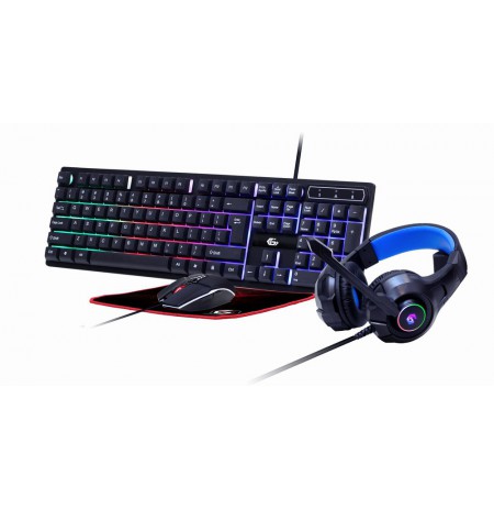 Gembird GGS-UMGL4-02 Gaming Set "Ghost" with 4in1 backlight, keyboard, mouse, pad, headphones