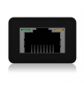 Raidsonic 4 Port Hub with USB 3.0 Type-A, Type-C, Gigabit LAN Icy Box IB-HUB1419-LAN Black