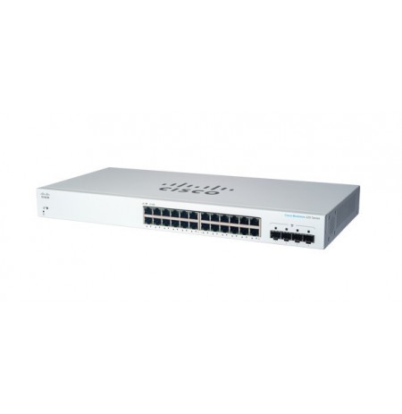 Cisco CBS220-24T-4G Managed L2 Gigabit Ethernet (10/100/1000) Power over Ethernet (PoE) 1U White