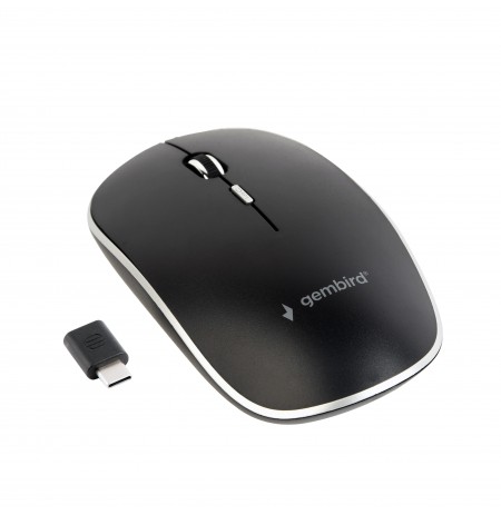 Gembird MUSW-4BSC-01 mouse Ambidextrous RF Wireless+USB Type-C Optical 1600 DPI