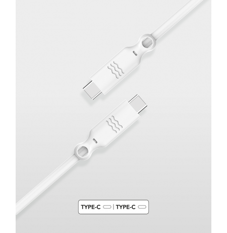 Type-C to Type-C Cable 2m By Bigben White
