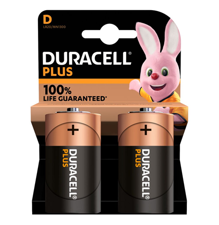 Duracell Plus MN1300 D, Alkaline, 2 pc(s)