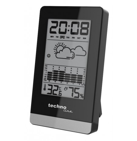Technoline WS 9125 digital weather station Black, Silver