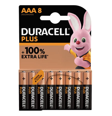 Duracell Plus MN2400 AAA, Alkaline, 8 pc(s)