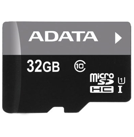 A-DATA 32GB Premier microSDHC UHS-I U1 Card (Class 10), with 1 Adapter, retail