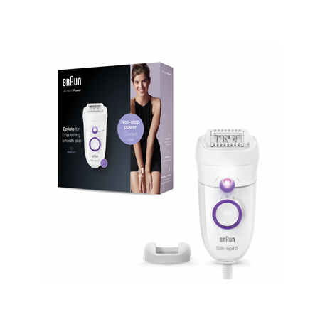 Braun Epilator SE5505P Silk-epil White, Corded