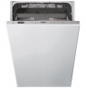 Whirlpool Dishwasher | WSIO 3T223 PCE X | Built-in | Width 45 cm | Number of place settings 10 | Number of programs 7 | Energy e