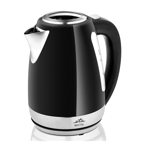 ETA Kettle Ela Digi ETA959890020 Electric, 2200 W, 1.7 L, Stainless steel, 360° rotational base, Black