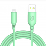 Tellur Silicone USB to Lightning cable 3A, 1m, green