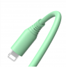 Tellur Silicone USB to Lightning cable 3A, 1m, green