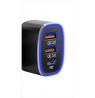 Tellur Car Charger FCC9, 56W, 9A (2XQC 3.0 + PD20W) black