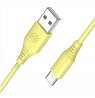Tellur Silicone USB to Type-C cable 3A, 1m, yellow