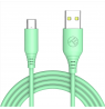 Tellur Silicone USB to Type-C cable 3A, 1m, green