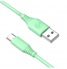 Tellur Silicone USB to Type-C cable 3A, 1m, green