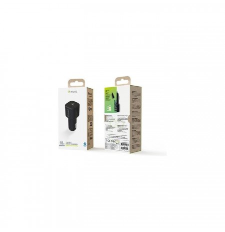 Car Charger (Eco) Type-C PD 18W By Muvit Black