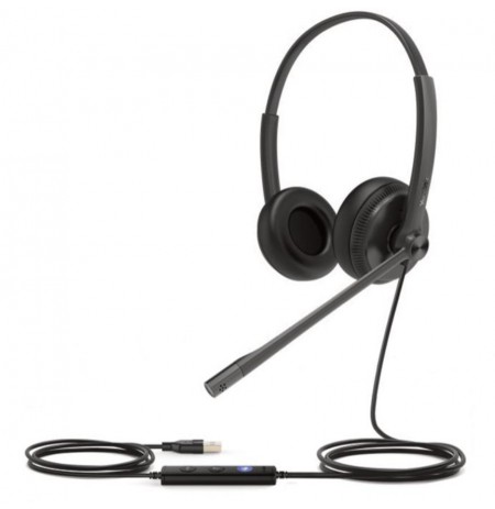 Yealink UH34 DUAL TEAMS headphones/headset Wired Head-band Office/Call center USB Type-A Black