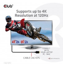 CLUB3D Ultra High Speed HDMI™ Certified Cable 4K120Hz 8K60Hz 48Gbps M/M 5m/16.4ft