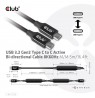 CLUB3D USB 3.2 Gen2 Type C to C Active Bi-directional Cable 8K60Hz M/M 5m/16.4ft