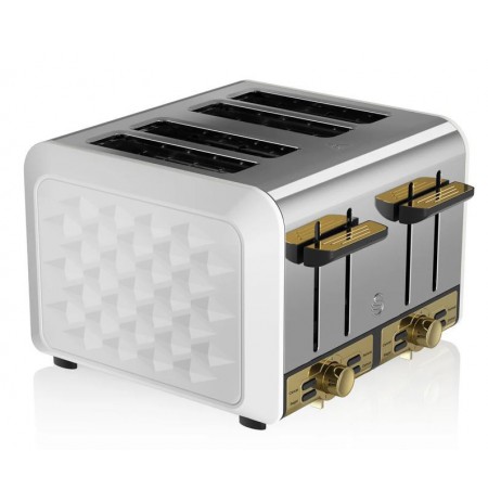 Swan Toaster Gatsby white 4 Slices ST14084WHTN