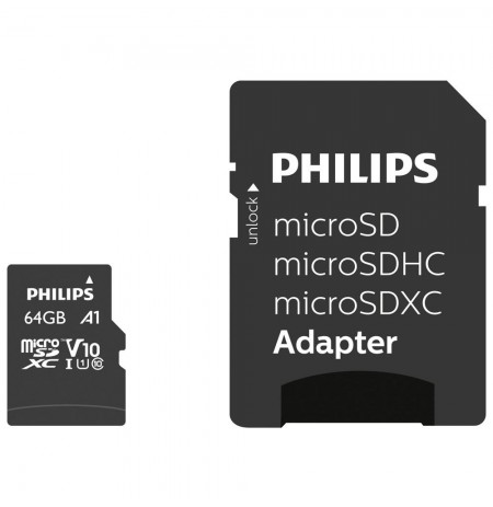 Philips MicroSDXC Card 64GB Class 10 UHS-I U1 incl. Adapter