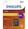 Philips MicroSDXC Card 64GB Class 10 UHS-I U1 incl. Adapter