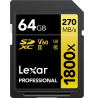 Lexar Pro 1800x SDXC R270/W180 64GB U3 (V60) UHS-II