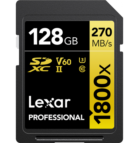 LEXAR Pro 1800x R270/W180 128GB SDXC U3 (V60) UHS-II