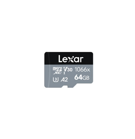 LEXAR PRO 1066X MICROSDHC/MICROSDXC UHS-I (SILVER) R160/W70 64GB