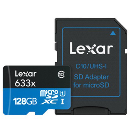 Lexar microSDXC 633x UHS-I 128GB with Adapter