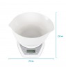 Salter 1024 WHDR14 Digital Kitchen Scales with Dual Pour Mixing Bowl white