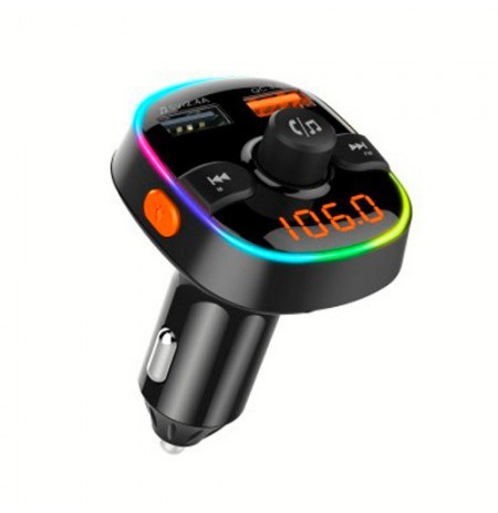 FM moduliatorius automobiliui BC52LQ (RGB LED, QC 3.0, micro SD, laisvų rankų įranga)