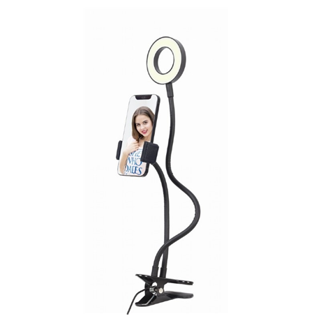Gembird Selfie ring light with phone holder