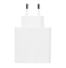 USB sieninis įkroviklis DELTACO su dviem prievadais ir PD, 1x USB-A, 1x USB-C, PD, 36W, baltas / USBC-AC138
